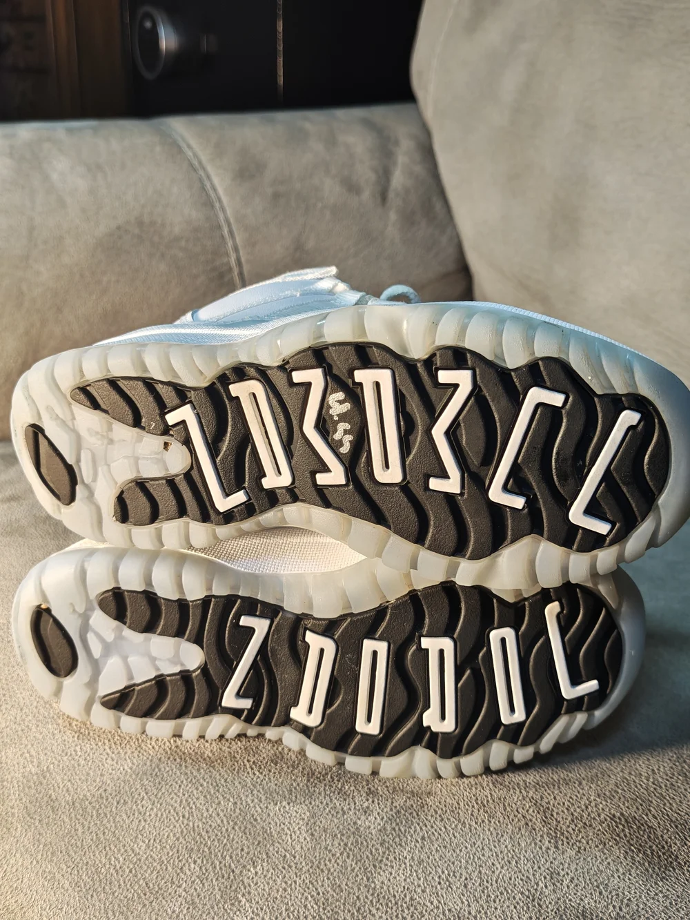 Jordan Kids White and Light Gray Low-Top Sneakers